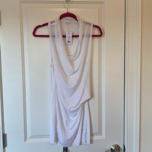 NWT Helmut Lang White Cowl Neck Tank Size Small
